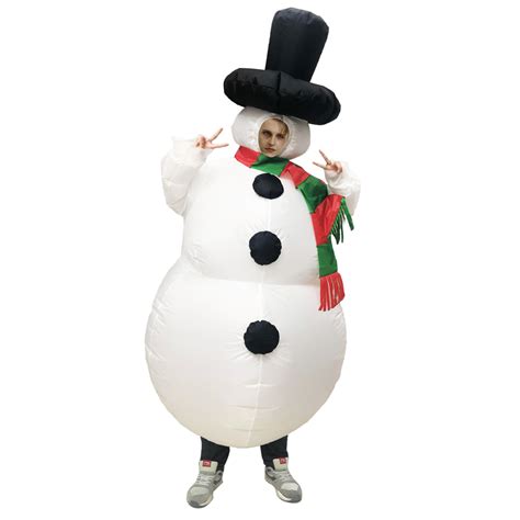 Wholesale Christmas Inflatable Snowman Costume Suit For Adults