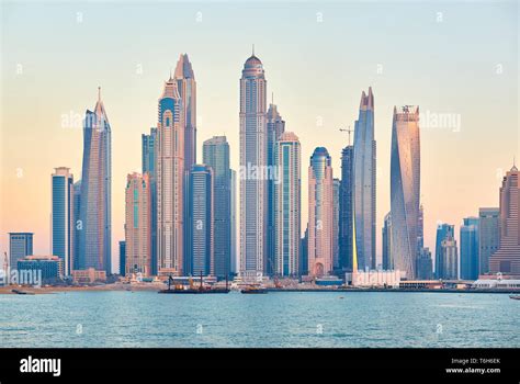 Dubai Marina Skyline In United Arab Emirates Stock Photo Alamy