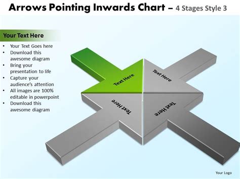 Arrows Pointing Inwards Chart 4 8 Powerpoint Presentation Templates