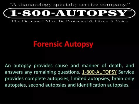 Ppt Forensic Autopsy Powerpoint Presentation Free Download Id10188141