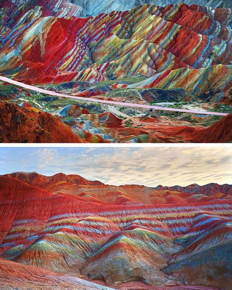 Rainbow Mountains In Chinas Danxia Landform Geological Park Would