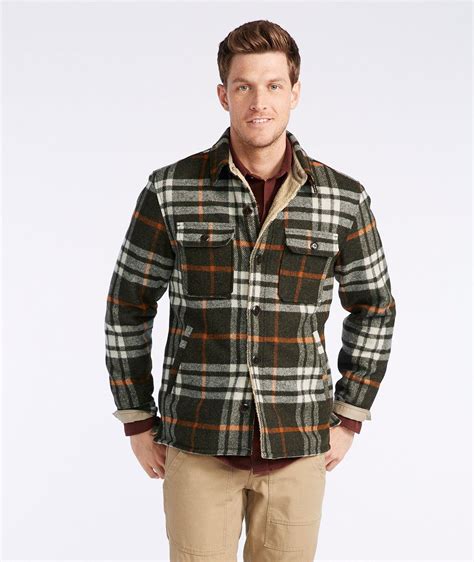 Mens Signature Lined Wool Blend Shirt Jacket Slim Fit Plaid In 2020