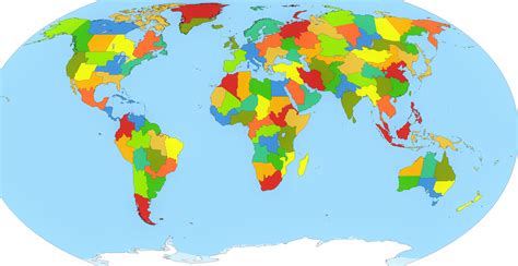 Mapa Mundi Colorido Para Imprimir Ensino