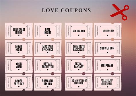 Printable Love Couponsnaughty Coupons Adult T Naughty Etsy Uk
