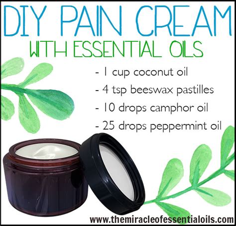 DIY Essential Oil Pain Cream The Miracle Of Essential Oils