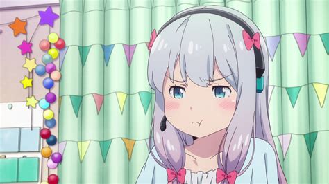 Desktop Wallpaper Izumi Sagiri Angry Anime Girl White Hair Hd Image