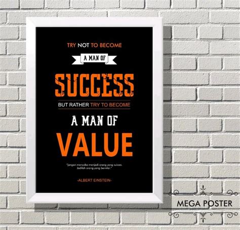 Jual Poster Motivasi Success A Man Of Value Bingkai Frame Hiasan Dinding Di Lapak Mega
