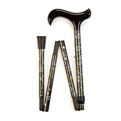 Adjustable Folding Carbon Fibre Ladies Walking Stick Uk