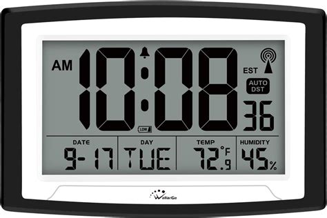 Wallarge Atomic Wall Clock With Table Stand Battery Operated Digital