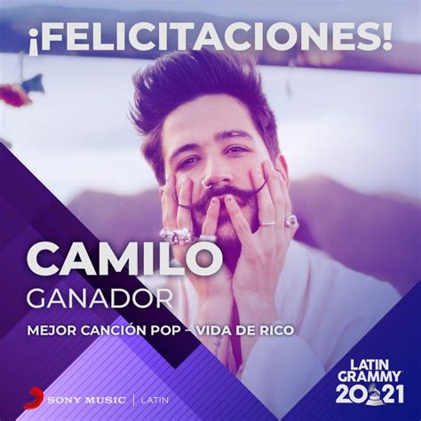 Camilo Gana Las Categorías Mejor Canción Pop Y Mejor Fusión