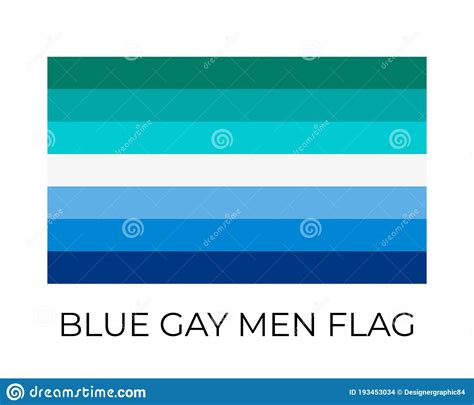 Blue Gay Men Flag Symbol Of Lgbt Community Vector Flag Sexual