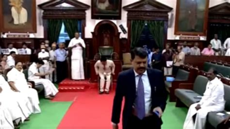 Tamil Nadu Governor Rn Ravi Walks Out Of Assembly Amid Row With Cm Mk