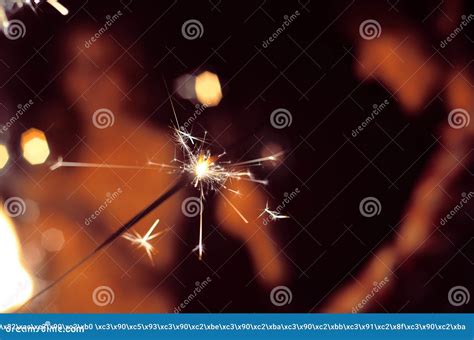 Festive Sparklers Burn Stock Photo Image Of Year Xmas 87968986