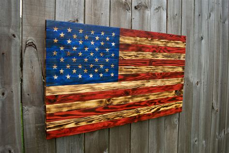 Wooden American Flag Large American Flag Garage Decor Man Cave