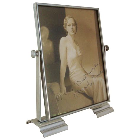 American Art Deco Chrome Table Lamp With Integral Photo Frame By Rubal