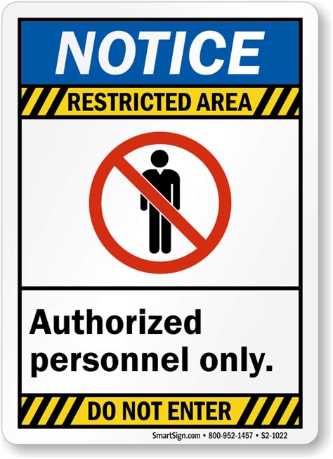 Ansi Notice Sign Restricted Area Do Not Enter Authorized Personnel