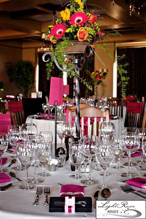Maybe you would like to learn more about one of these? Pink and Black with spring flowers | Table decorations ...