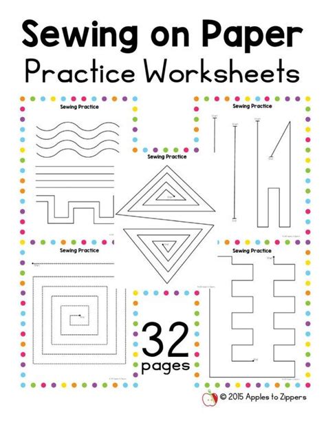 Practice Sewing Worksheets Etsy Teaching Sewing Sewing Projects For Beginners Beginner