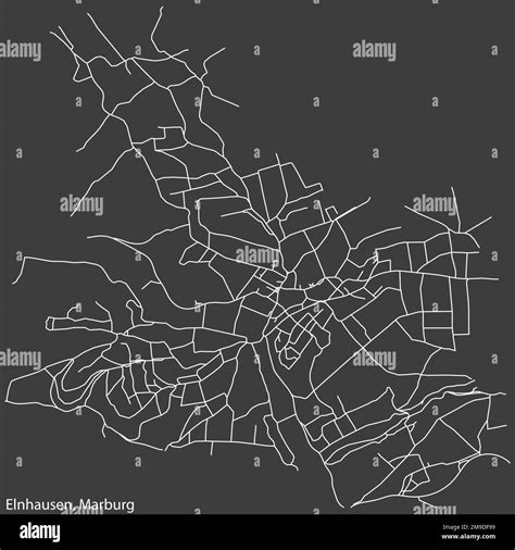 Street Roads Map Of The Elnhausen District Marburg Stock Vector Image