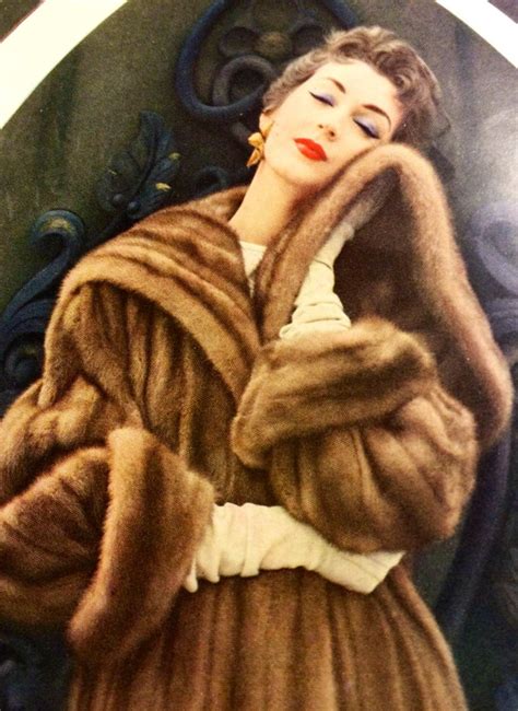 vogue 1954 fur coat fur coat vintage vintage fur fashion vintage coat