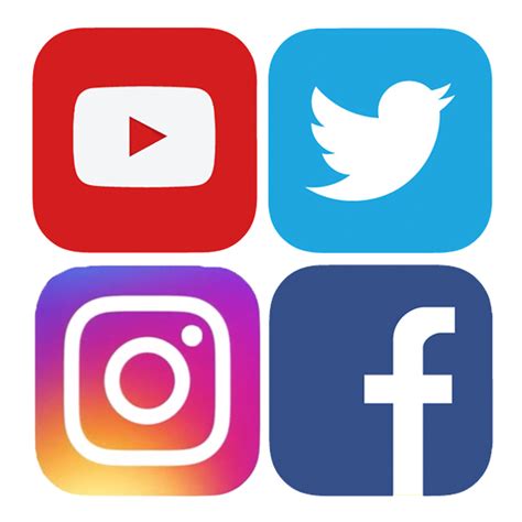 Social Media Icons Transparent