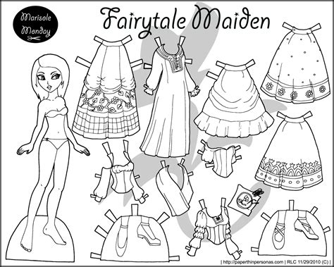 Marisole Monday Paper Dolls In Black And White Marisole Monday In
