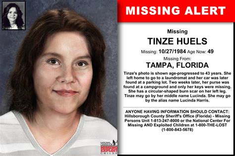 Tinze Huels Age Now 49 Missing 10271984 Missing From Tampa Fl