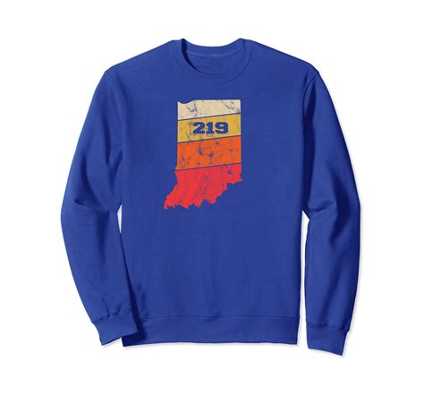Indiana Retro Local Map Heart Area Code 219 Sweatshirt Ln Lntee