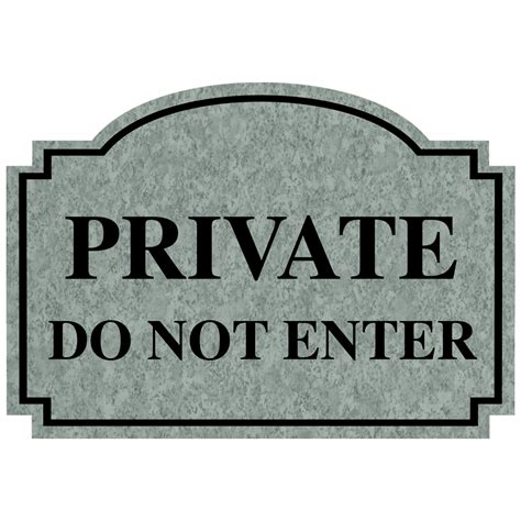 Private Do Not Enter Engraved Sign Egre Blkonplmrbl Enter Exit