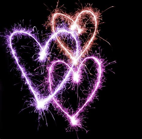 Heart Fireworks Purple Valentine Valentine Puzzle Graphic