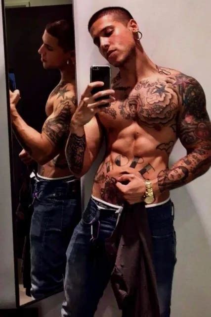 shirtless male muscular inked tattooed jock hunk cap beefcake photo 4x6 e810 5 78 picclick ca
