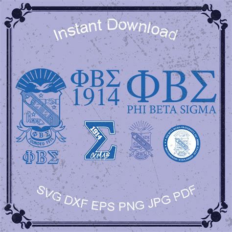 Phi Beta Sigma Fraternity Svg Clipart For Cricut Cut File Etsy