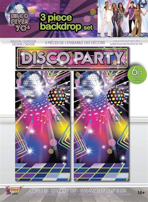 70s Disco Backdrop Party Decoration Set Party Wall Decorations