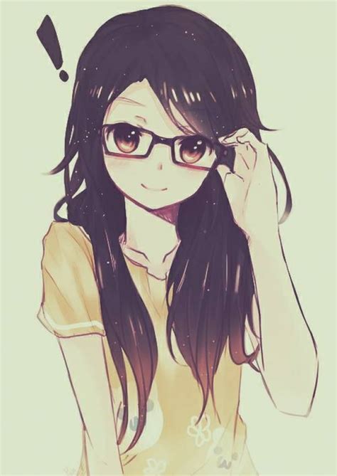 Anime Pushing Up Glasses Meme Anime Nerd Kawaii Hair Cute Glasses