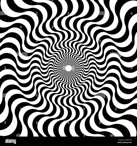 Optical Illusion Background Black And White Abstract Distorted Wavy