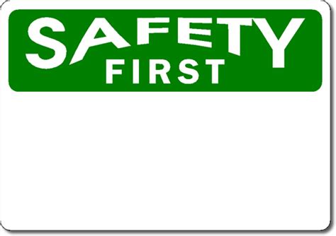 Osha Safety First Aluminum Sign Blank