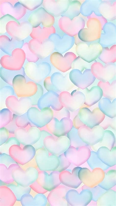 Pastel Hearts Valentines Wallpaper Heart Wallpaper Iphone Wallpaper