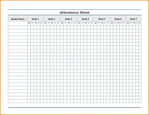 2020 Employee Attendance Calendar Printable Attendance Chart