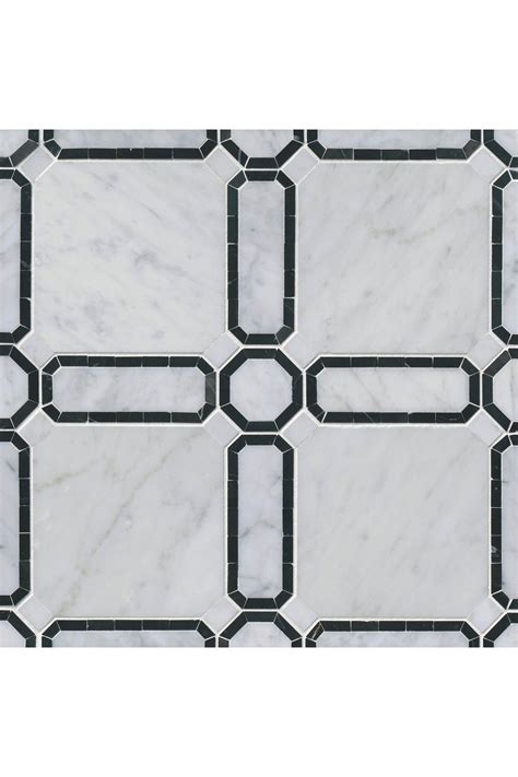 Ava With Marquina Marble Mosaic Wall And Floor Tile Mosaic Wall