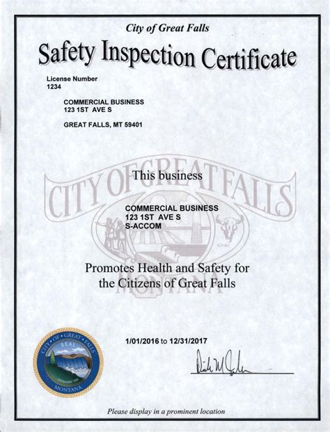 It's a company's responsibility to make sure that the employees are safe from any form of hazard. Safety Inspections | City of Great Falls Montana