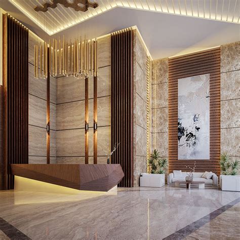 Mixed Use Bulding On Behance Lobby Interior Design Lobby Design