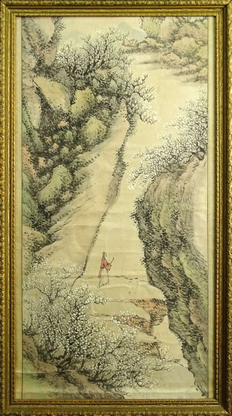 Chinese Ink And Wash On Paper Mountain Landscape Kodner Auctions