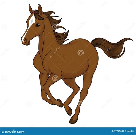 Beautiful Running Horse Cartoon Art Floppy