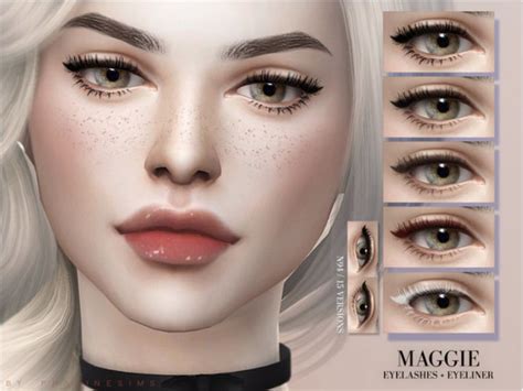Maggie Eyelashes Eyeliner N94 Sims Hair Sims 4 Cc Makeup The Sims