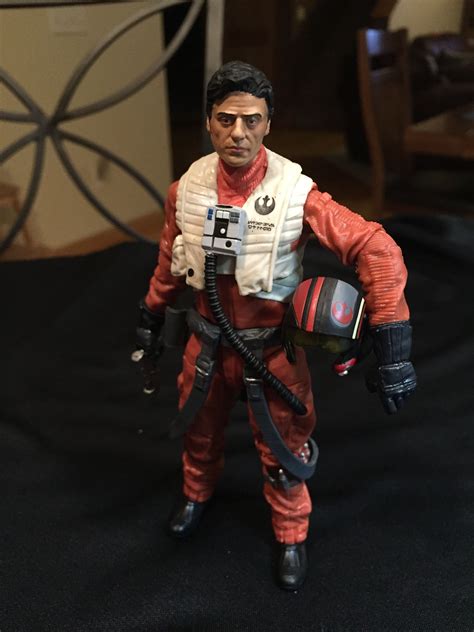 Poe Dameron Star Wars Black Series Custom Repaint Action Figure 6 Inch