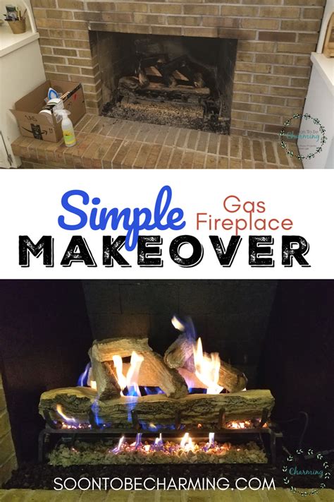 A Fire Place With The Words Simple Fireplace Makeover Over It And An