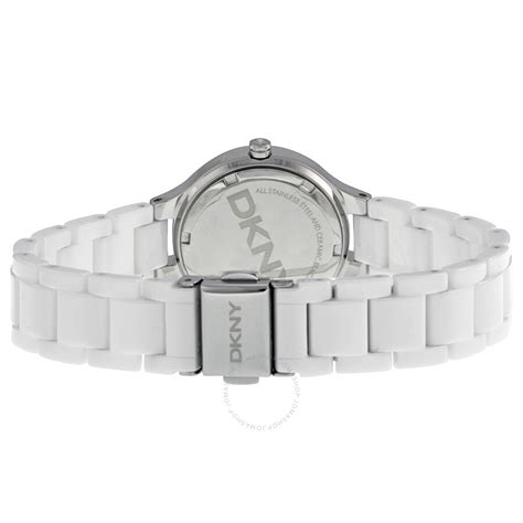 Dkny White Dial White Ceramic Ladies Watch Ny4886 Dkny Watches