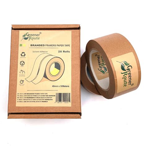 Natural Rubber Self Adhesive Saturated Paper Tape 50 Meter Roll 48mm