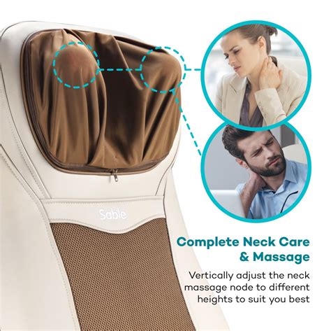 Sable Back Massage Seat Cushion For Chair With Heat Shiatsu Massagers