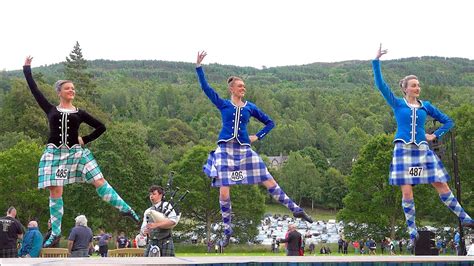 Highland Fling Scottish Highland Dance Competition During Kenmore Highland Games In